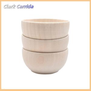 Christmas gift [Clark Carrida] 57 x 30MM Smll Childrens Painted Wooden Bowl DIY Wooden Crafts Decoration Room