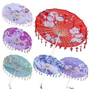 CHLOCH Nghệ thuật Trung Quốc Nhật Bản Ô dù lụa Thêu Lớn 82cm Ô dù cho bé gái Thời trang Cổ điển Ô dù nhảy múa Trang phục Cosplay