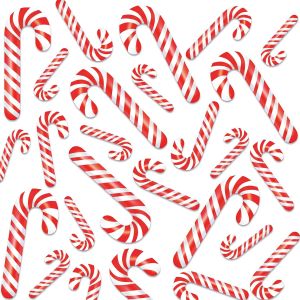 Zonon 90 Pcs Christmas Candy Cane Cutouts Classroom Bulletin Board Decoration for Office Classroom Party Bulletin Board Wall Chalkboard Home Christmas Decor