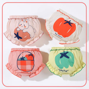 4 Pcs Cute Printed Childrens Underwear 0-3YRS 100% Cotton Breathable Baby Pants