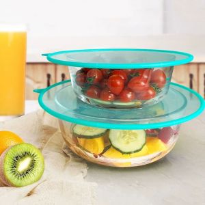 HJKL 5Pcs ซิลิโคนทำจากซิลิโคน ฝาครอบถนอมอาหารให้สดใหม่ กลมกลมๆ แฮงค์ได้ ฝาปิดชาม สากลสากลสากล ที่ปิดสนิท ที่คลุมอาหาร สำหรับใช้ในบ้าน