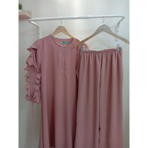 Herlin Set Baju Setelan Celana Crinkle Wanita Remaja Dewasa Kekinian Trendy Terbaru 2024 Viral