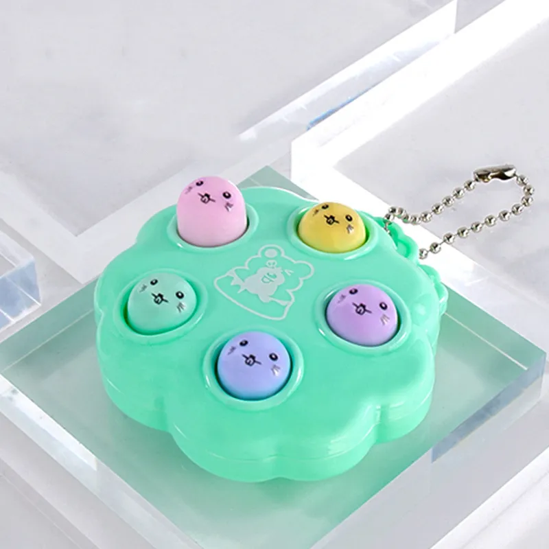 Kawaii Mini Game Toy Keychain Pop it Fidget Toys Simple Dimple
