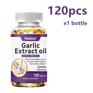 Walang amoy na Garlic Extract Oil Capsules 5000 mg Bawat Paghain Sinusuportahan ang Paggana ng Puso at Pinapababa ang Cholesterol 120 Capsules Help Lower Blood Pressure Enhance Immune System Promote Digestive Function Chemist Warehouse