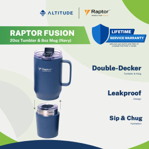 Raptor Drinkware Fusion 28 oz 2-in-1 Double-Wall Vacuum Insulated Tumbler