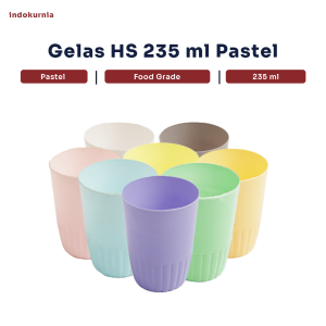 Indokurnia Gelas HS 285 mL Pastel