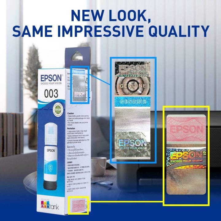 Epson 003 Inks for L1210,L1250,L3210,L3216,L3250,L3256,L5290,L3550,L3556,L5590 and L11050 Printer - BK/CY/MG/YW