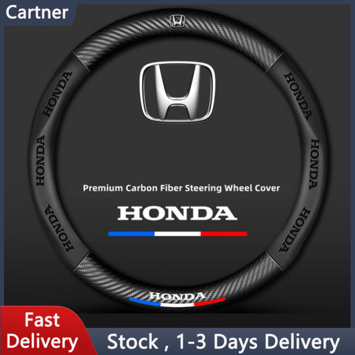 Honda Steering Wheel Cover Carbon Fiber Leather Steering Wheel Cover ...