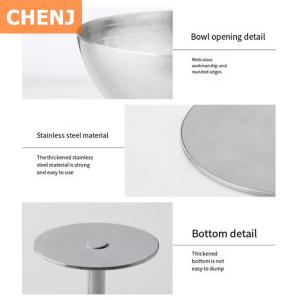 [COD] CHENJ KITCHEN 2023 New Stainless Steel Goblet Cup Ice Cream Dessert Salad Bowl Fruit Plate Snack Dish KTV Bar Supplies
