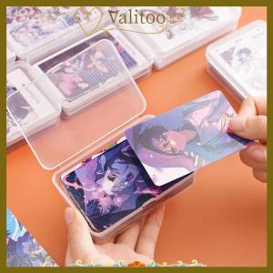 [Valitoo] New Transparent Plastic Storage Box Photocards Small Card Storage Box Desk Organizer Box Classification Box Stationery