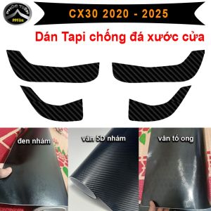 MAZ.DA CX30 Đời 2020-2025 - Bộ decal dán chống xước tapi 4 cửa xe ô tô CX30