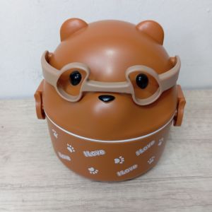 900ML Kotak Makan Karakter Kaca Mata / Bekal Makan Beruang - LAZADA GO CENTRAL