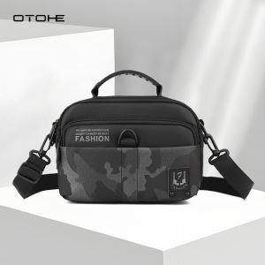 OTOHE กระเป๋าสะพายไหล่ผู้ชายสไตล์ข้ามตัวกระเป๋าลำลองน้ำหนักเบากระเป๋าเอกสารความจุขนาดใหญ่กันน้ำได้เดินทางมาพักผ่อนหย่อนใจกระเป๋าถนนสีพรางตัวสีการเดินทางกระเป๋าขี่กลางแจ้งสำหรับผู้ชาย
