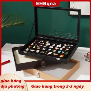 [COD] EHBqna 3PF Ship within 24 hours Trong suốt chống bụi pin hiển thị hộp cho huy chương Trang sức bộ sưu tập hiển thị Khung pin huy chương hiển thị trường hợp huy hiệu lưu trữ hộp