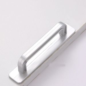 DELICACY Self-adhesive Door Handle Knobs No punching Cabinet Handle Modern Push-pull Door Pull Cupboard
