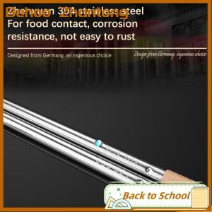 Behoo 1Pair Stainless Steel Chopsticks Long Chopsticks Cook Noodles Deep Fried Hot Pot Chinese Chopsticks Reusable Metal Chopstick