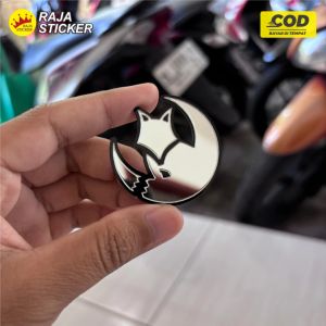 Stiker Emblem Akrilik Logo Whitefox Timbul 3D Berbagai warna