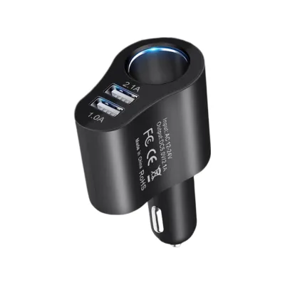 Charger Car 3in1 12-24V Power Adapter Fast Socket Car Charger Dual USB Car Adapter Charger USB