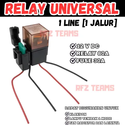 Relay Set Lampu Biled Projie Klakson 12V 80A