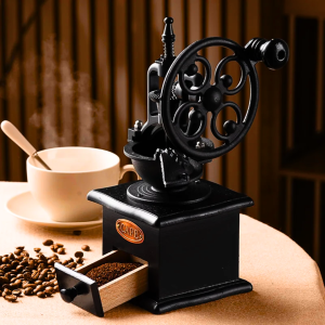 BERGARANSI ALOCS Alat Penggiling Kopi Manual Coffee Grinder Wood Adjustable 30g - CW85532