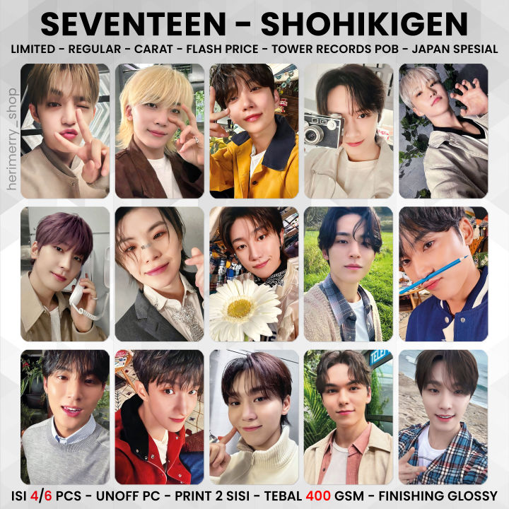 ISI 4/6 PCS) Photocard SEVENTEEN SHOHIKIGEN - PC Premium 2 Sisi