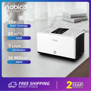Nobico Air purifier For Home And RoomHigh-Efficiency Composite HEPA & Activated Charcoal Filter  Purification of PM2.5Prevent Pollen And Other AllergensDecomposes FormaldehydeAnionNegative Ionize With Aromatherapy[Lifetime free filter]
