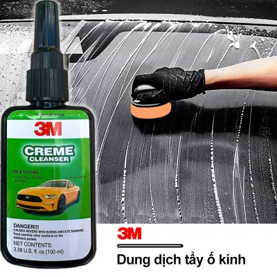 Tẩy Ố Kính Ô Tô 3M - Tẩy Cặn Canxi Bề Mặt Kính Lái Kính Bên Gương Chiếu Hậu - Không Gây Cháy Kính