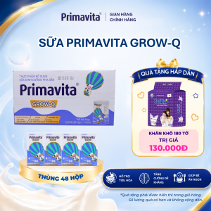 1 Thùng Sữa pha sẵn Primavita phát triển trí não cao lớn vượt trội hộp 110ml Thùng 48 hộp