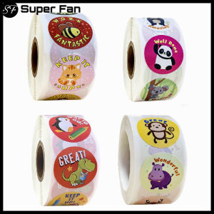 (Ready Stock) 500pcs Reward Stickers Encouragement Sticker Roll for Kids Motivational Stickers with Cute Animals for Students Teachers