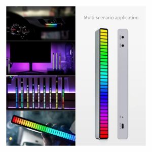 AUDIO SPECTRUM INDICATOR BAR LED RGB FOR ( CAR GAMING TV SPEAKER )