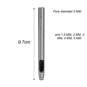 【Xzxinzhan】 Bộ Dụng cụ đục lỗ tròn bằng da Bộ đục lỗ 1-5mm Tự Làm Thủ Công Dụng cụ đục lỗ đục da Dây đồng hồ dây lưng đệm vải