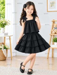 HHF Summer Casual Girl Teen Skirt with Bow and Top Set Terno - top and skirt - plain color - current trend - best seller top - super ganda - ganda ng quality - effortless easy to wear - simple - cute item - fabric from abroad - cotton fabric - timeless