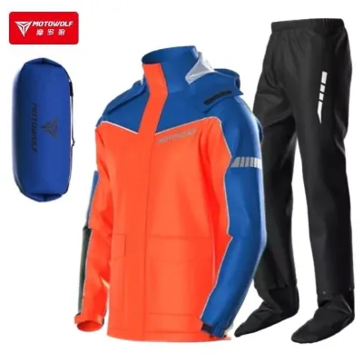 MOTOWOLF MDL 0403 Raincoat เสื้อกันฝนขี่มอเตอร์ไซด์ ชุดกันฝน เสื้อกันฝนพร้อมกางเกง