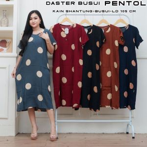 DASTER PIYAMA FAIRY MODEL TERBARU KANCING DEPAN BUSUI KANTONG DEPAN DASTER JUMBO