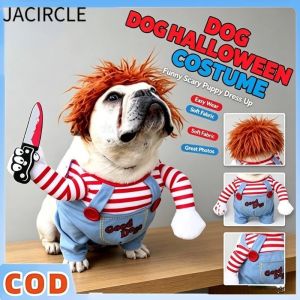 JACIRCLE Dog Funny Clothes Pet Cosplay Costume Halloween Scary Cat Dog Festival Party Clothing New