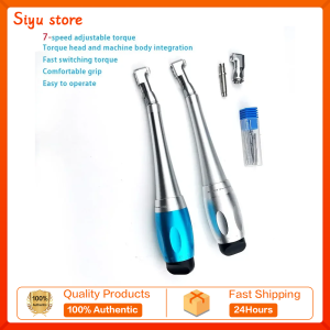 Set Dental Implan Ttool Restorat Adjustable Universal Implant Torque Wrench 5N-35N Drivers 2.35mm Latch Type Bits Contra Angle