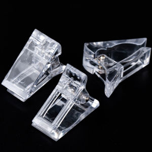 Ta💋.Kecantikan Transparan Gel Cepat Membangun Ekstensi Klip Kuku Tips Manikur Alat Penjepit Seni