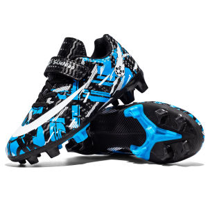 Childrens Velcro Football Shoes Kids Soccer Cleats for Boys and Girls Youth Football Cleats Outdoor Athletic Training Shoes