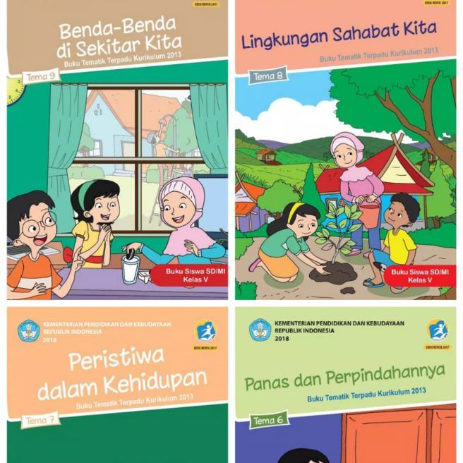 Paket buku Tematik SD kelas 5 Semester 2 Tema 6 7 8 9 | Lazada Indonesia