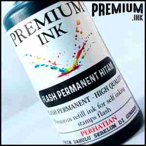 Tinta Stempel Flash Permanen 100ml - Free Botol Refill 10ml - Tinta Stempel Plastik Mika Kaca Styrofoam DLL