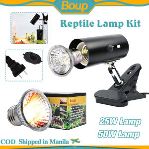 25W/50W Reptile Light Heat Lamp Kit UVB Lamp With Rotatable Clip And Dimmable Switch for Reptiles Turtle Lizard Snake