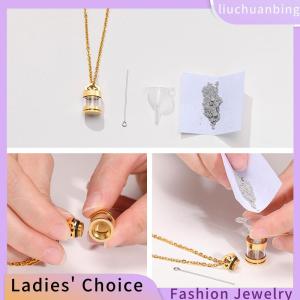 [COD] liuchuanbing Jewellery Rõ ràng Hollow fillable ống dây chuyền cho phụ nữ người đàn ông urn tro hỏa Táng đồ trang sức tưởng niệm lưu niệm Mặt dây chuyền