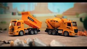 Kids RC Car Electric Dump Truck Model Transport Toy Boy Mixer Truck Boy Birthday Gift