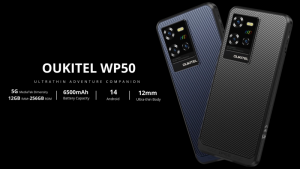 OUKITEL WP50 5G 12GB+256GB Mobiles 6.60" HD+ 6500mAh 48MP+2MP+0.3MP NFC 12mm Ultra+thin Body Handphone Android