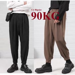 Quần Baggy Nam Khóa Kéo ở gấu Vải tuyết mưa vitex có bigsize tới 90KG thiết kế trẻ trung năng động tự tin