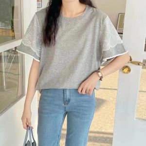 KDAShop สินค้าแนะนำ เสื้อแฟชั่น เสื้อคอกลม👚 เสื้อผู้หญิงแขนแต่งลูกไม้ หวานๆเรียบๆ สวยเป๊ะม๊าก💥