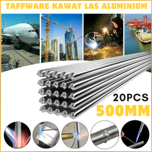 PROMO Taffware Kawat Las Aluminium Stainless Listrik 500mm 20PCS Suhu Renda Tinggi evap kulkas Kecil