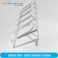 Kệ treo ly rượu vang quầy bar Inox 304 PHÁT ĐẠT, giá treo ly rượu vang gắn tường để chai rượu (SP137). 