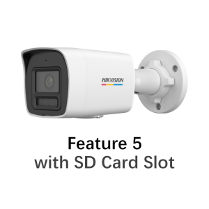 HIKVISION DS-2CD1027G3-LIUF ColorVu 3.0 2MP PoE Audio Network IP Camera H.265+ 24/7 Full Time Color PoE Fixed Bullet Outdoor Weatherproof and Efficient Low-Light Performance Audio Network with Built-in MIC
