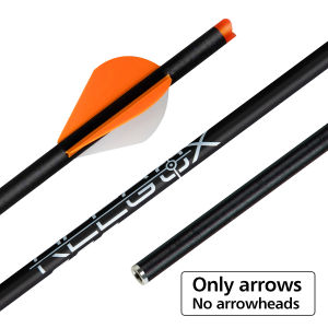 MYRRTE 20 inch Carbon Arrows 2 inch TPU Feathers (without arrowhead)